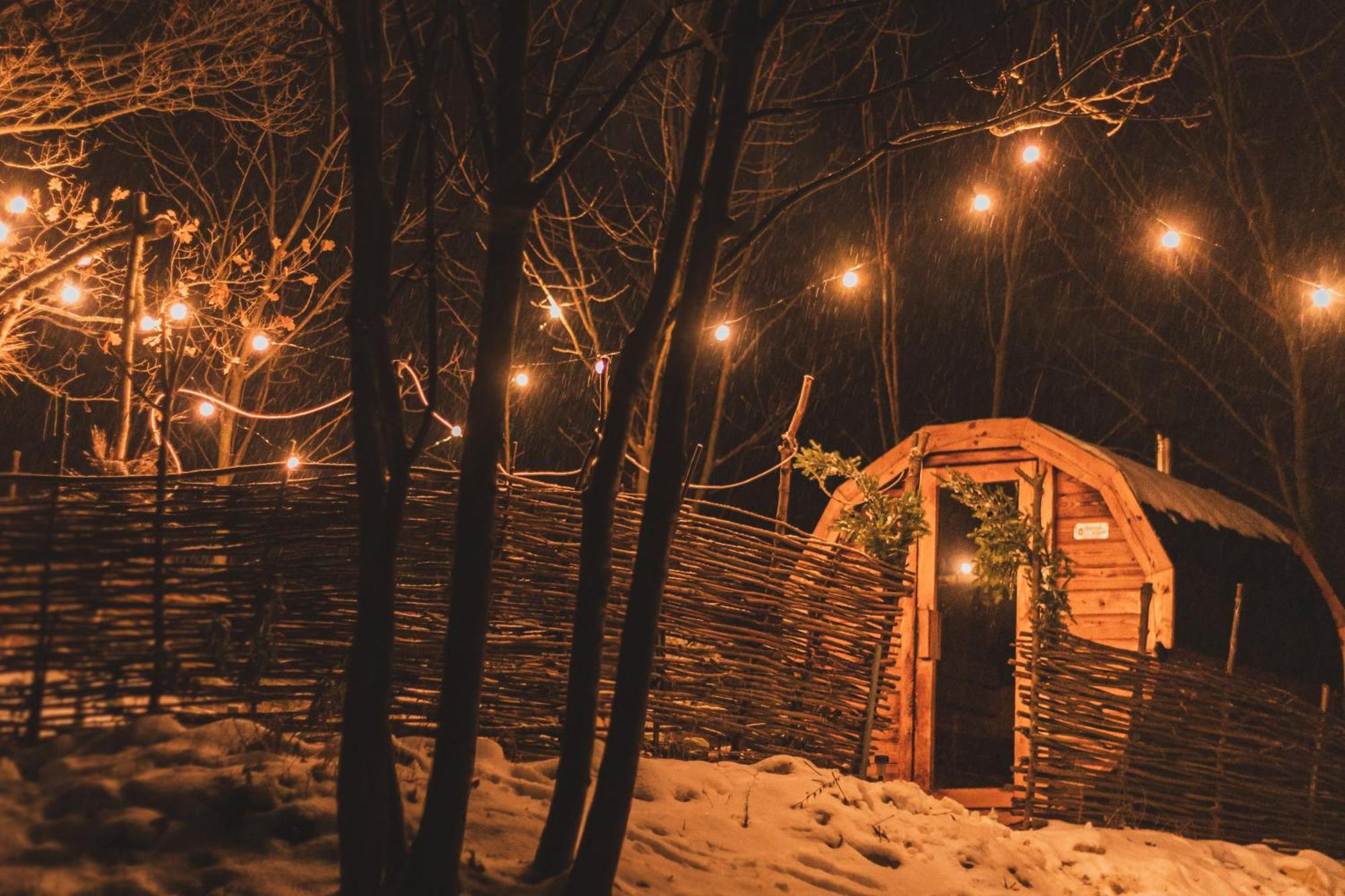 Cozy Wood Hut On The Farm Villa Třebívlice Kültér fotó
